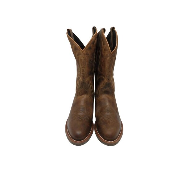 Laredo Men's 10" Cowboy Pointed Toe Leather Western Boots Brown Size 9D - Picture 2 of 8